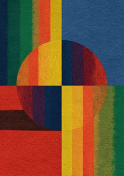 Kleurencirkel kwadranten Abstracte kunst van Niklas Maximilian