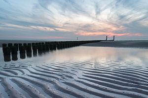 Gouttes de sable sur la plage de Haamstede
