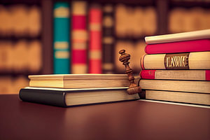Stapel alter Bücher auf dem Tisch, Illustration