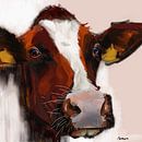 Portret, Koe Sienna. van SydWyn Art thumbnail