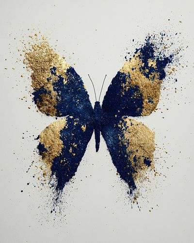 Butterfly in gold and blue