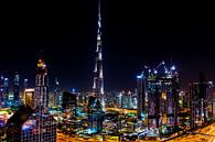 Burj Khalifa Dubai bei Nacht von Sjoerd Tullenaar Miniaturansicht