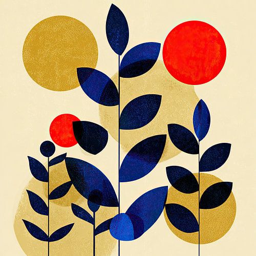 Blätter und Kreise | Bold Botanicals mit goldenem Touch