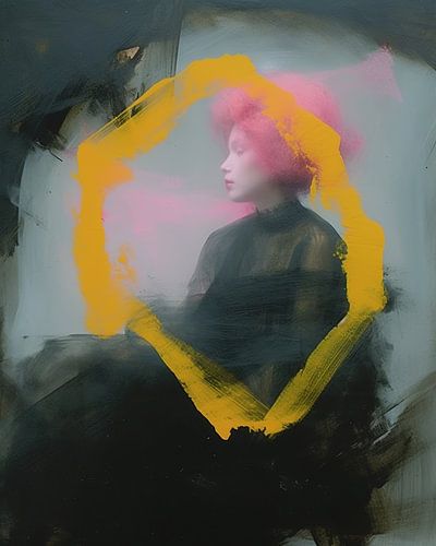 Abstract portret "A touch of neon"