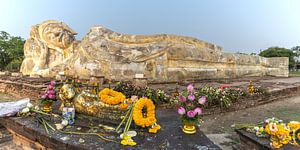 Liegende Buddhastatue, Übergang ins Nirvana, Wat Lokayasutha, Ayutthaya, Thailand
