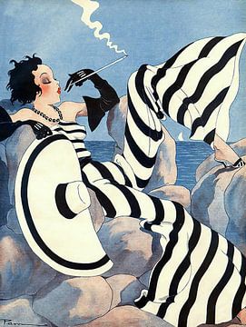 1933 Franse Art Deco modekunst van vmb switzerland