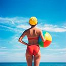 Sommer am Strand mit Ballspiel von Poster Art Shop Miniaturansicht