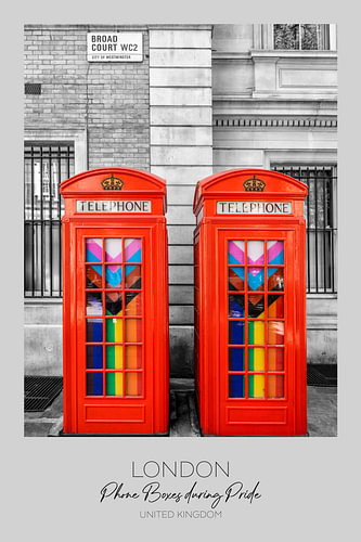Zoom sur : les cabines téléphoniques de LONDRES pendant la Pride