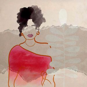 Modernes Mixed-Media-Porträt: Frauenpower