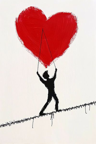 Heart banksy style by Imperial Art House