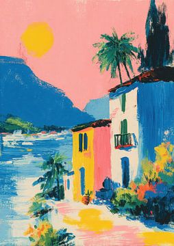 Tropical house by the sea Abstract by Niklas Maximilian