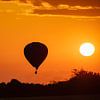 Heißluftballon bei Nacht von Cornelius Fontaine