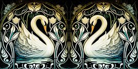 Art nouveau zwamen van Richards Fine Art