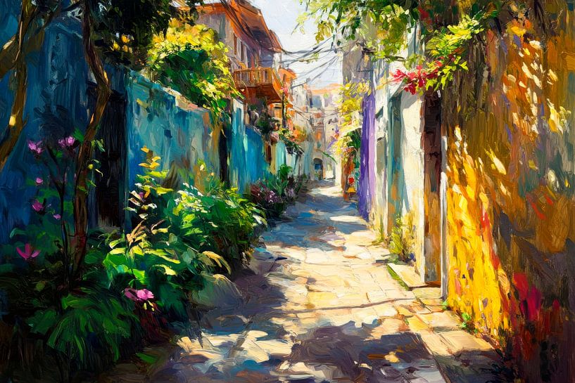 Ruelle colorée par Poster Art Shop
