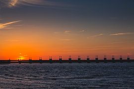 Eastern Scheldt storm surge barrier sunset 2