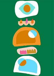 Modern abstract groen.