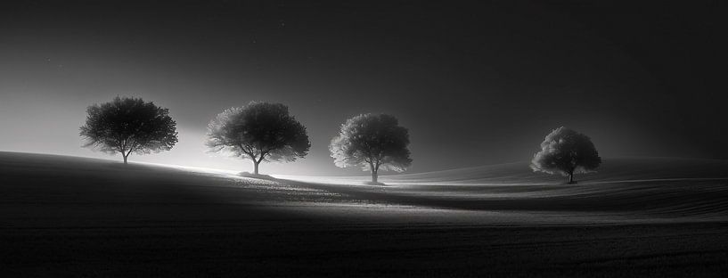 Karge Baumgestalten von fernlichtsicht