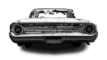 Ford Galaxy 500 Convertible - in zwart/wit