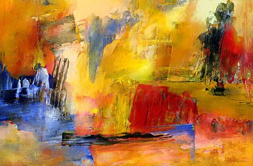 Compositie met blauw