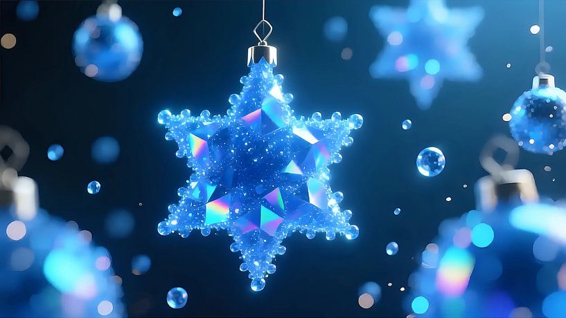 Marée de paillettes d'un bleu profond par Jean Pierre