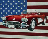 Chevrolet Corvette C1 uit 1960 voor de Amerikaanse vlag van Jan Keteleer thumbnail