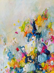Ticket to Wonderland - handbemalt, farbenfroh und abstrakt