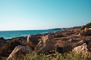 Landschap aan de kust, Paphos, Cyprus van Kingkev fotografie
