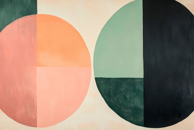 Geometric shapes in pastel colours by Poster Art Shop