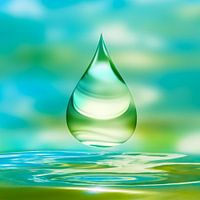 waterdruppels in het zonlicht