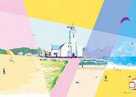 Beach view: Katwijk by the sea by Suzanne Allewelt