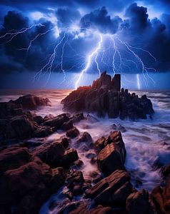 Gewitter über dem Meer