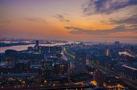 Uitzicht over de Rotterdamse haven (Kleur)