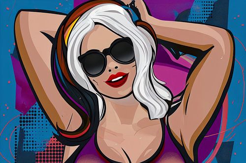 abstract digital portrait woman