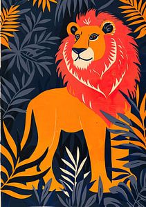 Poster lion impression d'art sur Niklas Maximilian