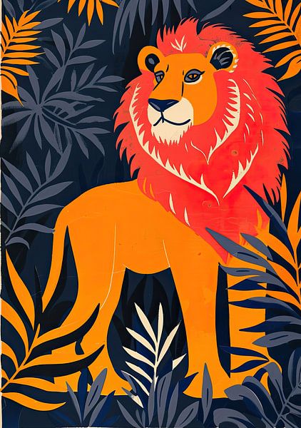 Lion poster art print by Niklas Maximilian