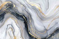 Goud Marmer Abstract Kunstwerk