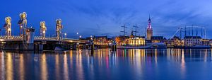 Panorama Skyline Kampen in der blauen Stunde
