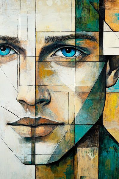 Gesicht der Farben – Abstrakte Seele von Poster Art Shop