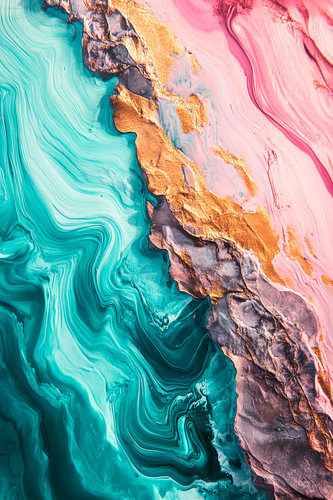 Strömende Farben und Texturen