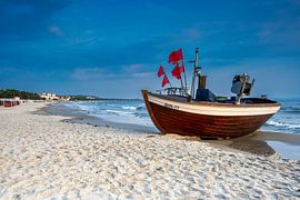 Vue de la plage de Binz vers la jetée sur Andreas Völkel