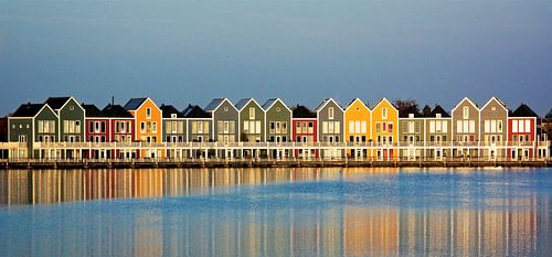 Colourful houses at Rietplas in Houten
