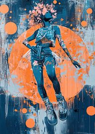 Frauen | Blossom Blues von Blickfänger Gemälde