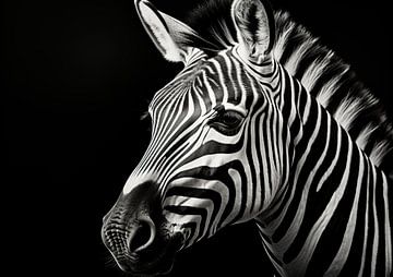 Zebra Monochrom von ARTEO Gemälde