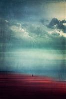 Enjoying peace and quiet - Lonely hiker on the beach