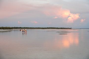 Spaziergang bei Sonnenuntergang am Strand von Punta Coco von Kris Ronsyn