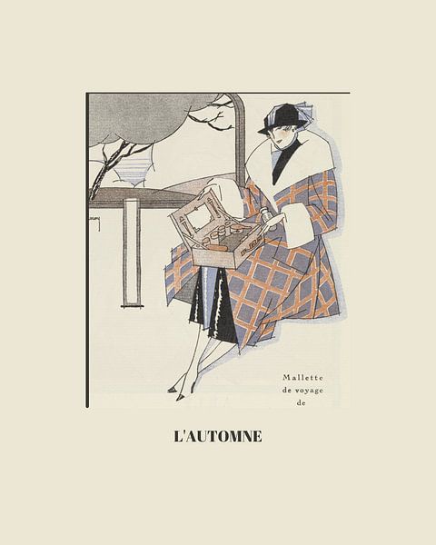 L'automne - automne, pique-nique, impression de mode Art Déco par NOONY