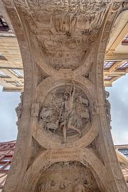 Renaissance arch over the Rue du Gros-Horloge in Rouen. by Peter Bartelings
