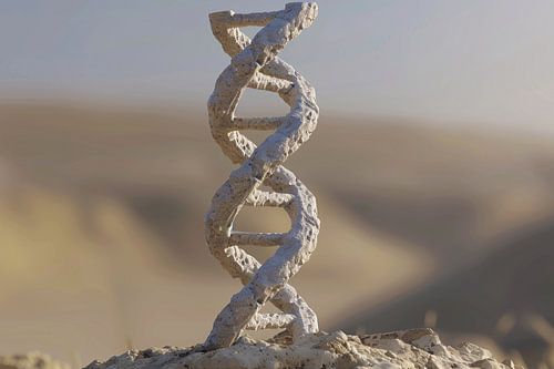 DNA-structuur op steen