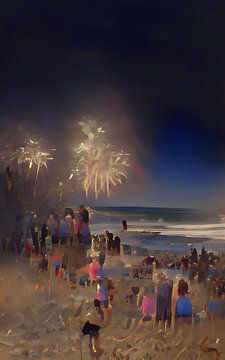 Summer night on the beach by MMDAWorks