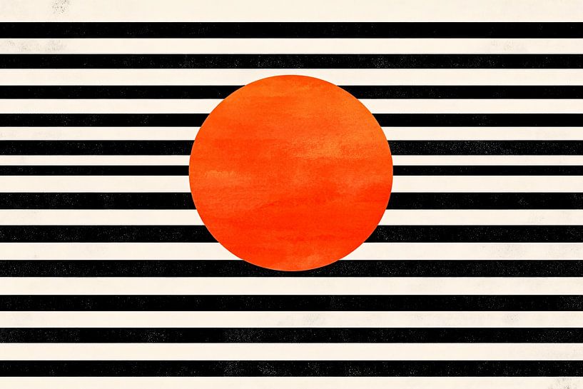 Abstrakte Sonne mit Streifen von Imperial Art House